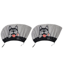 Load image into Gallery viewer, 2Pcs Car Sun Visor Front Rear Side Window Sun Shade Meshs Fabric Cover Shield UV Protector Black Auto Sunshade Curtain

