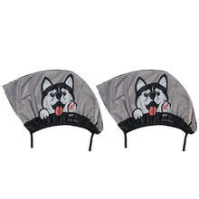 Load image into Gallery viewer, 2Pcs Car Sun Visor Front Rear Side Window Sun Shade Meshs Fabric Cover Shield UV Protector Black Auto Sunshade Curtain

