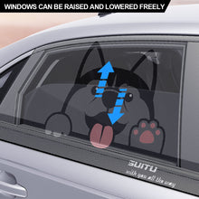Load image into Gallery viewer, 2Pcs Car Sun Visor Front Rear Side Window Sun Shade Meshs Fabric Cover Shield UV Protector Black Auto Sunshade Curtain
