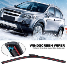 Load image into Gallery viewer, Universal 14" 16" 18" 20" 22" Car Windshield Wiper Blades Double Layer Soft Rubber Automotive Replacement Wipers
