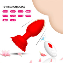 Load image into Gallery viewer, Silicone Charging APP Remote Control Rose Silicone Anal Plug Female Masturbator Women Adults Sex Toys
