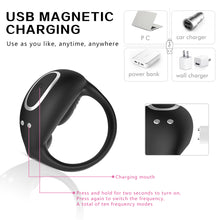 Load image into Gallery viewer, APP Remote Control Three Vibration Wearable Charging Silicone Delay Lock Ring Delay Ejaculation Male Silicone Sex Toy
