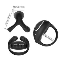 Load image into Gallery viewer, APP Remote Control Three Vibration Wearable Charging Silicone Delay Lock Ring Delay Ejaculation Male Silicone Sex Toy
