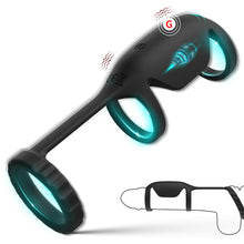 Load image into Gallery viewer, Triple Ring Charging Silicone Delayed Sperm Locking Ring Couple Supplies Blocking and Restoring Ring Sex Toys
