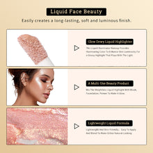 Load image into Gallery viewer, Glitter Glow Dewy Liquid Highlighter Eyeshadow Pen Makeup Glow Face Contour Shimmer Pink White Highlight Pallete Illuminator Cosmetics 6 Colors
