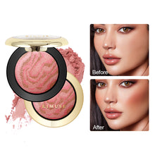 Load image into Gallery viewer, 5 Colors Blush Powder Face Blusher Lighting Glow Baked Blush Natural Cheek Tint Brighten Face Waterproof Face Contouring Cosmetics Blush Powder Soft Female Makeup
