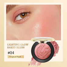 Load image into Gallery viewer, 5 Colors Blush Powder Face Blusher Lighting Glow Baked Blush Natural Cheek Tint Brighten Face Waterproof Face Contouring Cosmetics Blush Powder Soft Female Makeup
