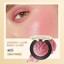 Load image into Gallery viewer, 5 Colors Blush Powder Face Blusher Lighting Glow Baked Blush Natural Cheek Tint Brighten Face Waterproof Face Contouring Cosmetics Blush Powder Soft Female Makeup
