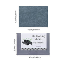 Load image into Gallery viewer, Bamboo Charcoal Oil Control Film Blotting Paper 100pcs Face Oil Blotting Paper Portable Face Wipes Active Paper Facial Oil Control Skin Care Tool
