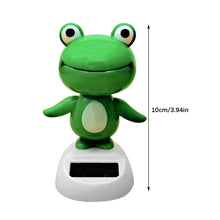 Load image into Gallery viewer, Solar Powered Cute Swinging Animals Shaking Head Forg Dashboard Ornament Auto Car Interior Decorations Styling Home Decoration Gift

