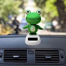 Load image into Gallery viewer, Solar Powered Cute Swinging Animals Shaking Head Forg Dashboard Ornament Auto Car Interior Decorations Styling Home Decoration Gift
