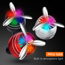 Load image into Gallery viewer, Car Decoration Car Air Vent Freshener Perfume Clip Helicopter with LED Colorful Ambience Light Fan Fragrance Aroma Diffuser
