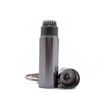 Load image into Gallery viewer, 1PC Pool Cue Leather Tips Needled Aluminum Leather Tip Repair Tool With Key Ring Billiard Accessories
