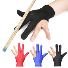 Load image into Gallery viewer, 1PC Professional Billiards Three-Finger Gloves Light Breathable Spandex Gloves Universal For Both Hands Snooker Supplies
