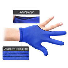 Load image into Gallery viewer, 1PC Professional Billiards Three-Finger Gloves Light Breathable Spandex Gloves Universal For Both Hands Snooker Supplies
