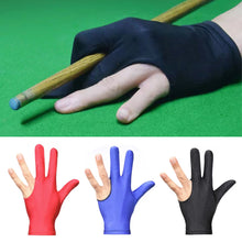 Load image into Gallery viewer, 1PC Professional Billiards Three-Finger Gloves Light Breathable Spandex Gloves Universal For Both Hands Snooker Supplies
