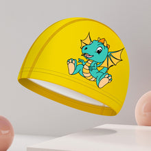 Load image into Gallery viewer, 1PC Children'S PU Coated Swimming Cap Cartoon Print High Elastic Waterproof Ear Protector Breathable Swimming Cap
