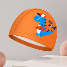 Load image into Gallery viewer, 1PC Children'S PU Coated Swimming Cap Cartoon Print High Elastic Waterproof Ear Protector Breathable Swimming Cap
