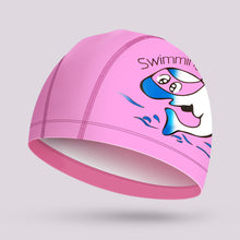 Load image into Gallery viewer, 1PC Children'S PU Coated Swimming Cap Cartoon Print High Elastic Waterproof Ear Protector Breathable Swimming Cap
