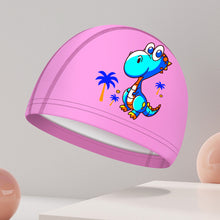 Load image into Gallery viewer, 1PC Children'S PU Coated Swimming Cap Cartoon Print High Elastic Waterproof Ear Protector Breathable Swimming Cap
