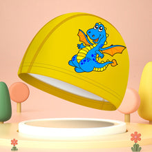 Load image into Gallery viewer, 1PC Children'S PU Coated Swimming Cap Cartoon Print High Elastic Waterproof Ear Protector Breathable Swimming Cap
