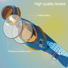 Load image into Gallery viewer, Children's Cartoon Small Frame Swimming Goggles HD Waterproof Anti-Fog Diving Goggles Silicone Cap Professional Swimming Equipment
