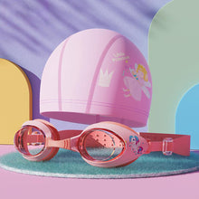 Load image into Gallery viewer, Children's Cartoon Small Frame Swimming Goggles HD Waterproof Anti-Fog Diving Goggles Silicone Cap Professional Swimming Equipment
