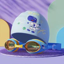 Load image into Gallery viewer, Children's Cartoon Small Frame Swimming Goggles HD Waterproof Anti-Fog Diving Goggles Silicone Cap Professional Swimming Equipment

