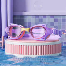 Load image into Gallery viewer, Children's Cartoon Small Frame Swimming Goggles HD Waterproof Anti-Fog Diving Goggles Silicone Cap Professional Swimming Equipment
