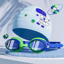 Load image into Gallery viewer, Children's Cartoon Small Frame Swimming Goggles HD Waterproof Anti-Fog Diving Goggles Silicone Cap Professional Swimming Equipment
