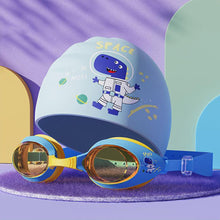 Load image into Gallery viewer, Children's Cartoon Small Frame Swimming Goggles HD Waterproof Anti-Fog Diving Goggles Silicone Cap Professional Swimming Equipment
