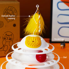 Load image into Gallery viewer, 4 Levels Cat Toy Tower Turntable Roller Balls Toys Interactive Intelligence Training Track Puzzle Funny Games Accessories
