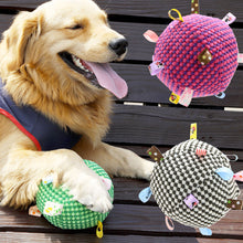 Load image into Gallery viewer, Interactive Ball Dog Toy for Aggressive Chewers Training Decompress Bite Resistant Plush Handle Dog Toys with Bells Pet Supplies
