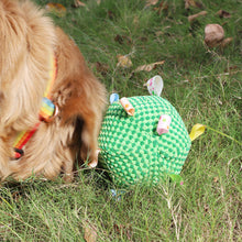 Load image into Gallery viewer, Interactive Ball Dog Toy for Aggressive Chewers Training Decompress Bite Resistant Plush Handle Dog Toys with Bells Pet Supplies
