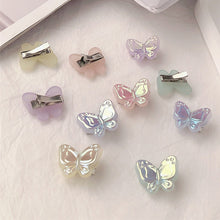Load image into Gallery viewer, Colorful Acrylic Butterfly Hairpins Girl Hair Clips Barrettes Women Sweet Hair Ornament Rainbow Headwear Fashion Hair Accessories

