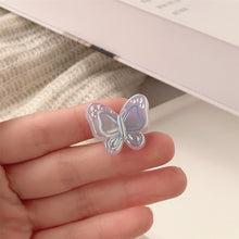 Load image into Gallery viewer, Colorful Acrylic Butterfly Hairpins Girl Hair Clips Barrettes Women Sweet Hair Ornament Rainbow Headwear Fashion Hair Accessories

