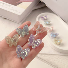 Load image into Gallery viewer, Colorful Acrylic Butterfly Hairpins Girl Hair Clips Barrettes Women Sweet Hair Ornament Rainbow Headwear Fashion Hair Accessories

