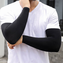 Load image into Gallery viewer, 1 Pair Ice Silk Sports Arm Sleeves Cycling Sun UV Protection Outdoor Travel Running Gym Fitness Cool Summer Arm Sleeves for Man
