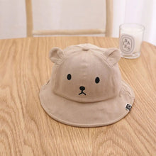 Load image into Gallery viewer, Cute Bear Baby Spring and Summer Bucket Hat With Ears Boy Girl Cotton Kids Sun Hat Outdoor Summer Child Thin Panama Cap Suitable for 4-24 Months Baby
