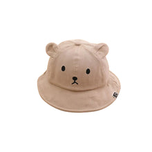 Load image into Gallery viewer, Cute Bear Baby Spring and Summer Bucket Hat With Ears Boy Girl Cotton Kids Sun Hat Outdoor Summer Child Thin Panama Cap Suitable for 4-24 Months Baby
