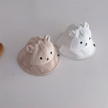 Load image into Gallery viewer, Cute Bear Baby Spring and Summer Bucket Hat With Ears Boy Girl Cotton Kids Sun Hat Outdoor Summer Child Thin Panama Cap Suitable for 4-24 Months Baby

