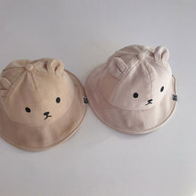 Load image into Gallery viewer, Cute Bear Baby Spring and Summer Bucket Hat With Ears Boy Girl Cotton Kids Sun Hat Outdoor Summer Child Thin Panama Cap Suitable for 4-24 Months Baby
