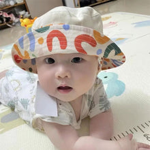 Load image into Gallery viewer, Double Sided Kids Bucket Hat With String Cute Letter Embroidered Boys Girls Fisherman Panama Cap Summer Outdoor Sun Hats Gorras
