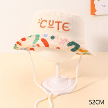 Load image into Gallery viewer, Double Sided Kids Bucket Hat With String Cute Letter Embroidered Boys Girls Fisherman Panama Cap Summer Outdoor Sun Hats Gorras
