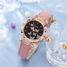 Load image into Gallery viewer, 6/1pcs Set Women Watch Ring Necklace Earrings Bracelet Set Watches Butterfly Leather Strap Ladies Quartz WristWatch (No Box)
