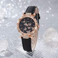 Load image into Gallery viewer, 6/1pcs Set Women Watch Ring Necklace Earrings Bracelet Set Watches Butterfly Leather Strap Ladies Quartz WristWatch (No Box)
