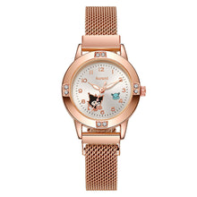 Load image into Gallery viewer, Simple Rose Gold Luxury Rhinestone Retro Versatile Quartz Cute Women's Watch Casual Small Dial Quartz Fashion Steel Strip Ladies Wristwatches
