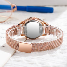 Load image into Gallery viewer, Simple Rose Gold Luxury Rhinestone Retro Versatile Quartz Cute Women's Watch Casual Small Dial Quartz Fashion Steel Strip Ladies Wristwatches
