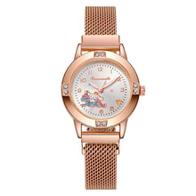 Load image into Gallery viewer, Simple Rose Gold Luxury Rhinestone Retro Versatile Quartz Cute Women's Watch Casual Small Dial Quartz Fashion Steel Strip Ladies Wristwatches
