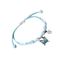 Load image into Gallery viewer, Fashion Handmade Purple Butterfly Flower Bracelet For Women Charm Sweet Animal Pendant Braided Bracelets &amp; Bangle Jewelry
